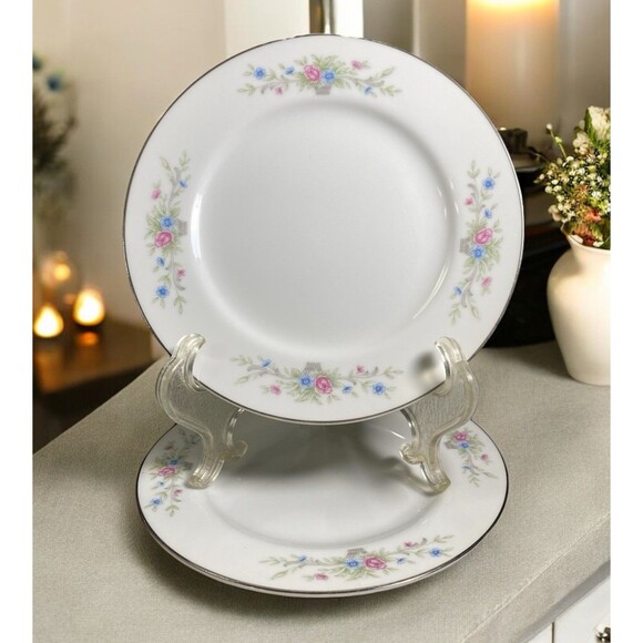 VTG FLORENTEEN China Fantasia Bread & Butter / Dessert Plates 6.5” Set Of 2 MCM - Picture 1 of 7